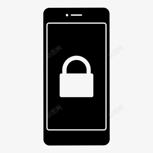 智能手机隐私锁定密码图标svg_新图网 https://ixintu.com it 密码 智能手机隐私 锁定