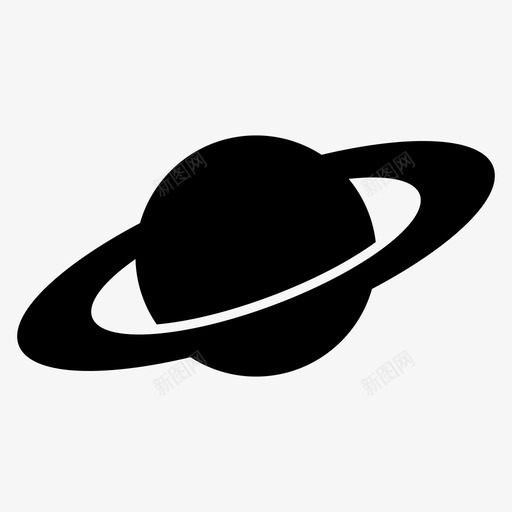 土星星系行星图标svg_新图网 https://ixintu.com 光环 土星 天文学 太空 星系 行星