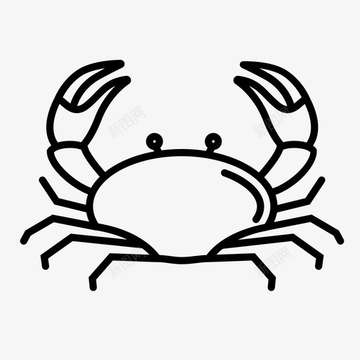螃蟹海滩蟹棒图标svg_新图网 https://ixintu.com 海底世界 海滩 海鲜 螃蟹 蟹棒