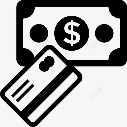 塑料货币自动取款机银行图标svg_新图网 https://ixintu.com 信用卡 塑料货币 现金 自动取款机 银行 银行和金融实体图标