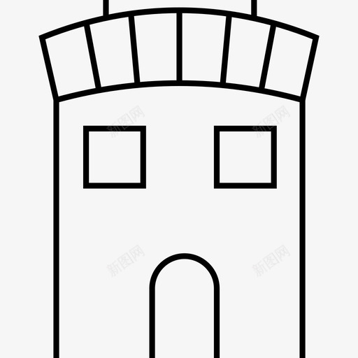 都柏林建筑地标图标svg_新图网 https://ixintu.com 地标 建筑 旅游 纪念碑 都柏林 首都世界地标线