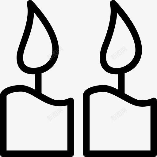 蜡烛燃烧圣诞节图标svg_新图网 https://ixintu.com 圣诞节 时尚平滑线图标 水疗 火焰 燃烧 蜡烛