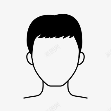男人短发男孩男人化身图标图标