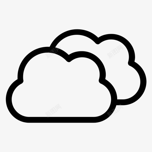 云预报天空图标svg_新图网 https://ixintu.com 云 天空 教育线图标 预报