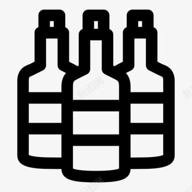 酒瓶酒酒吧图标图标