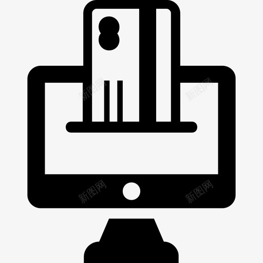 电子交易银行网购图标svg_新图网 https://ixintu.com 塑料货币 电子交易 网购 银行 银行和金融实心图标