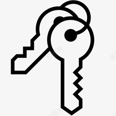 钥匙家钥匙环图标图标