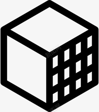 六面体盒子装饰图标图标
