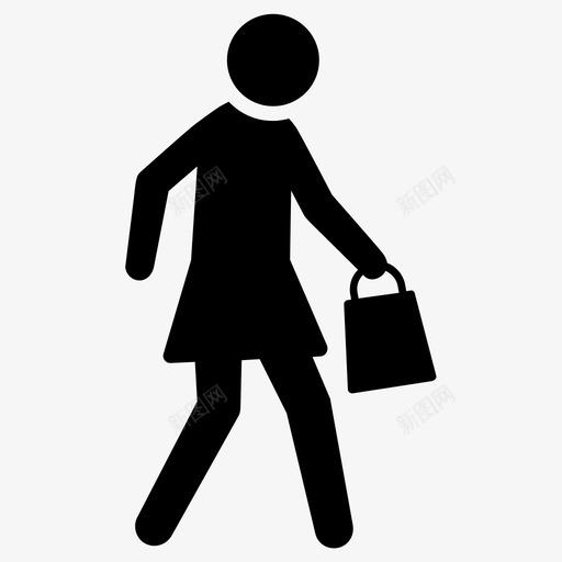 购物者消费者购买图标svg_新图网 https://ixintu.com 消费者 购买 购物 购物妇女 购物者 购物袋