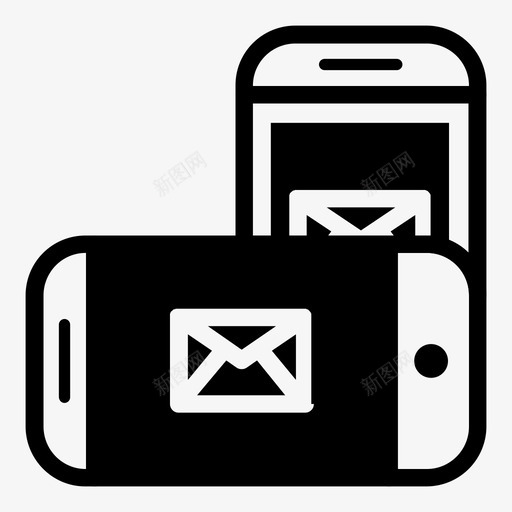智能手机电子邮件收件箱模型图标svg_新图网 https://ixintu.com 收件箱 智能手机模型2 智能手机电子邮件 模型