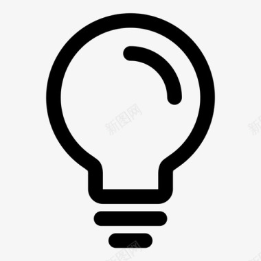 灯泡概念电力图标图标