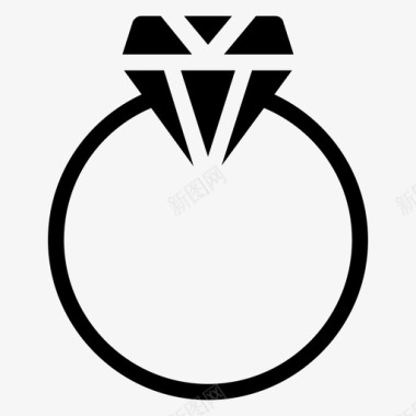 戒指钻石女性图标图标