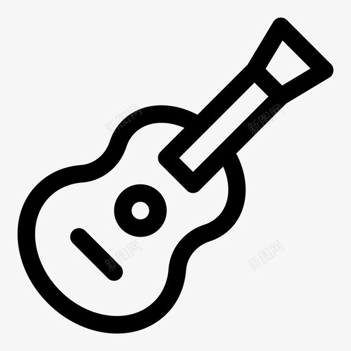 吉他和弦乐器图标svg_新图网 https://ixintu.com 乐器 吉他 和弦 旋律 纯线条 音乐