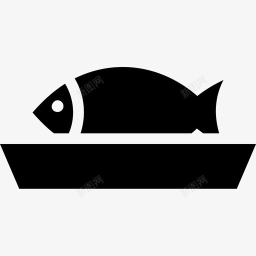 旅游鱼食物图标svg_新图网 https://ixintu.com 健康食品 夏季和旅行字形图标集 旅游 海鲜 营养 食物 鱼