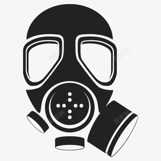 防毒面具美国军队图标svg_新图网 https://ixintu.com 军队 战争 美国 防毒面具