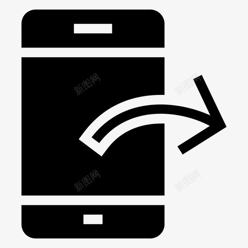 移动手机iphone图标svg_新图网 https://ixintu.com iphone send 手机 智能手机 移动 移动功能glyphs