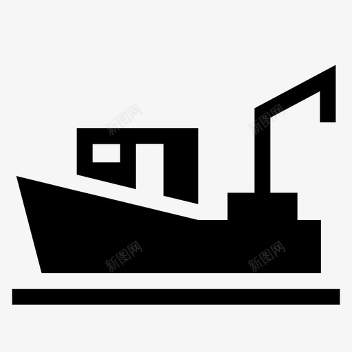 拖网渔船船漂流者图标svg_新图网 https://ixintu.com 拖网渔船 捕鱼 杂项vi字形 漂流者 船 船只