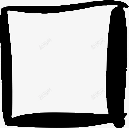 方形方块手绘图标svg_新图网 https://ixintu.com 手持设备涂鸦 手绘 方块 方形