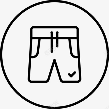 拳击手布料短裤图标图标