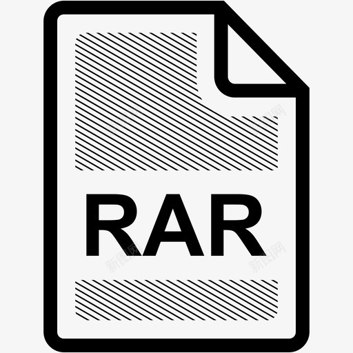 rar文件扩展名格式图标svg_新图网 https://ixintu.com rar文件 扩展名 文件格式 格式 类型