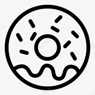 甜甜圈材料图标图标