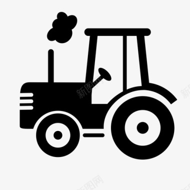 拖拉机作业农业农场图标图标
