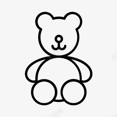 泰迪熊婴儿托儿所图标图标