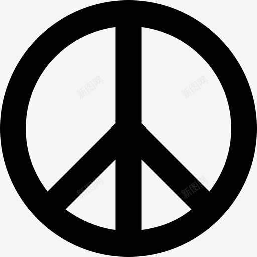 和平符号表情符号无战争图标svg_新图网 https://ixintu.com 和平符号 抗议 无战争 符号平滑线图标 表情符号