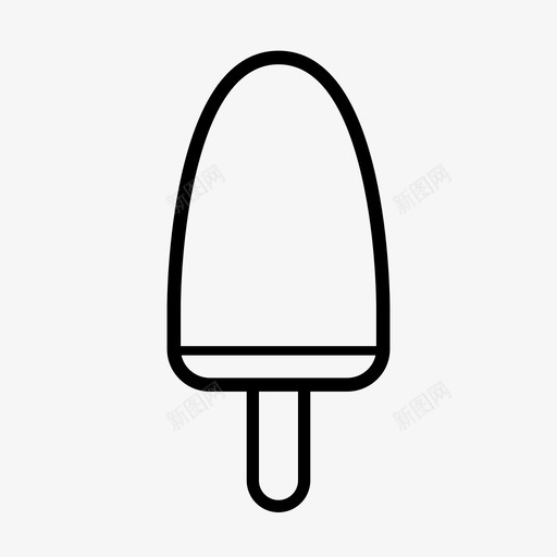 冰棒甜点食物图标svg_新图网 https://ixintu.com 冰棒 冰激凌 甜点 甜的 简单的冰淇淋 食物