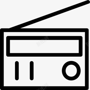 收音机电子媒体图标图标