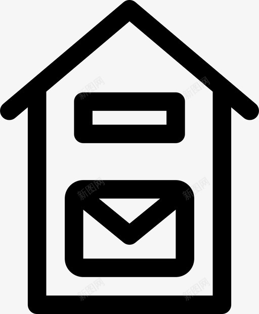 邮箱目的地家庭图标svg_新图网 https://ixintu.com 信件 家庭 目的地 邮件 邮箱