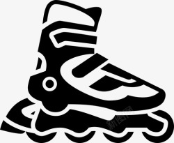 熘冰刀溜冰鞋健身直列式溜冰鞋图标高清图片
