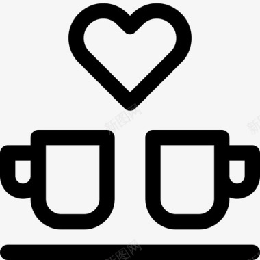 咖啡约会杯子最爱图标图标