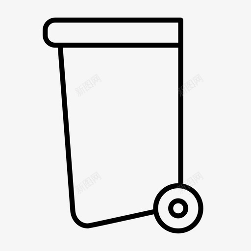 垃圾桶垃圾回收利用图标svg_新图网 https://ixintu.com 回收利用 垃圾 垃圾桶 废篮子 生态