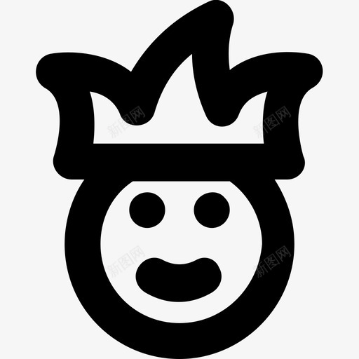 小丑小丑脸符号平滑线图标svg_新图网 https://ixintu.com 小丑 小丑脸 符号平滑线图标