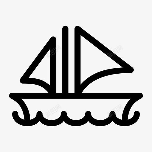 帆船海上水上运动图标svg_新图网 https://ixintu.com 帆船 水上运动 海上 车辆