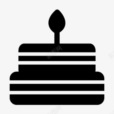 婚礼蛋糕蜡烛庆典图标图标