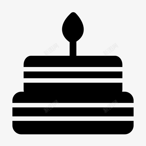 婚礼蛋糕蜡烛庆典图标svg_新图网 https://ixintu.com 婚礼图标收藏 婚礼蛋糕 庆典 蜡烛 食物