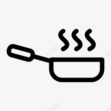 煎锅厨师厨房图标图标