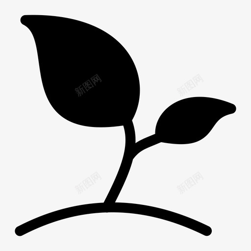 发芽生长光合作用图标svg_新图网 https://ixintu.com 光合作用 发芽 树苗 植物 生长
