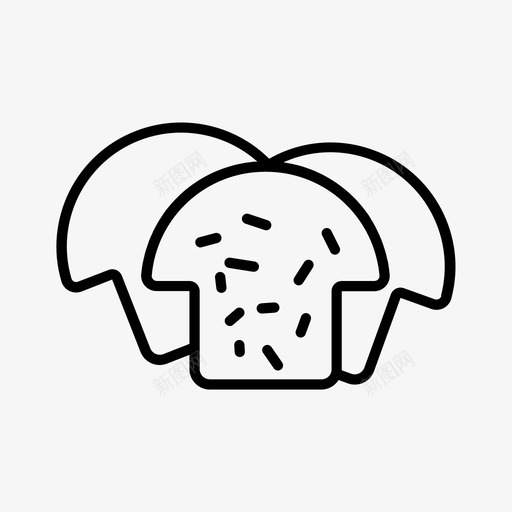 面包早餐食物图标svg_新图网 https://ixintu.com 小麦面包 早餐 面包 食物