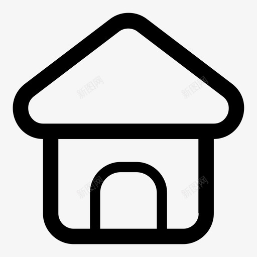家房子线性正方形图标svg_新图网 https://ixintu.com 家 房子 线性正方形