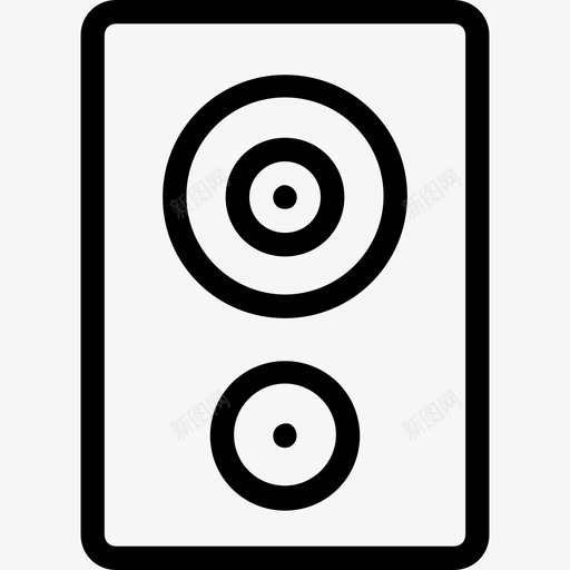 扬声器电子音乐图标svg_新图网 https://ixintu.com 低音炮 扬声器 电子 科技平滑线图标 音乐