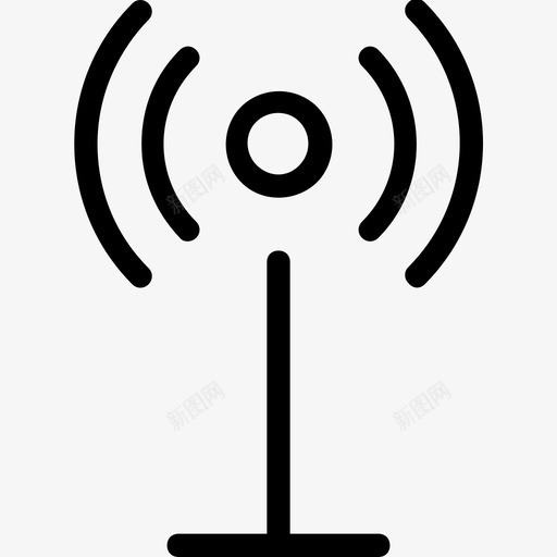 无线天线信号塔wifi图标svg_新图网 https://ixintu.com wifi wifi塔 信号塔 无线天线 科技平滑线图标