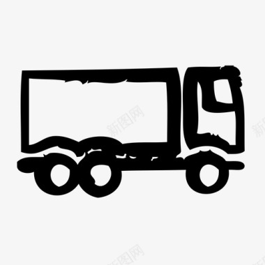 卡车运输交付图标图标