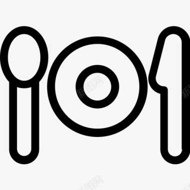 餐厅刀盘子图标图标