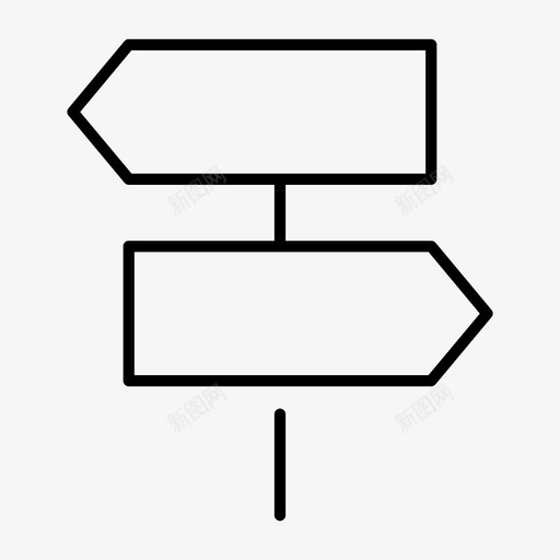 方向标志位置标志杆图标svg_新图网 https://ixintu.com 交通 位置 方向标志 旅行细 标志杆 道路