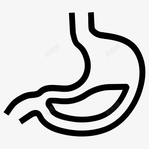 胃解剖消化图标svg_新图网 https://ixintu.com 医疗保健线5 消化 胃 胃病 胃肠病学 解剖
