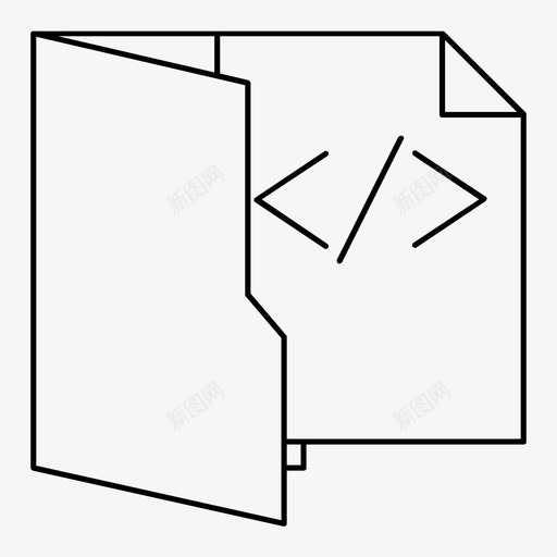 代码文件夹程序脚本图标svg_新图网 https://ixintu.com 代码文件夹 文件和文件夹 标签 程序 脚本