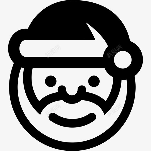 圣诞老人脸圣诞节时间图标svg_新图网 https://ixintu.com 圣诞老人脸 圣诞节时间